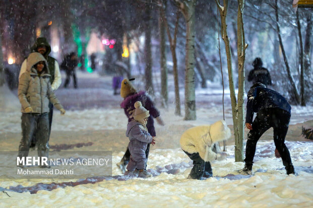 دمای هوای اردبیل با بارش برف به منفی ۲ درجه رسید