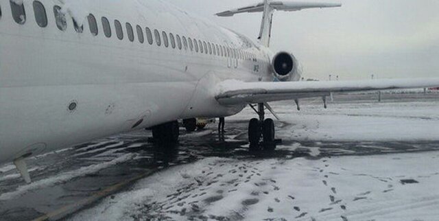 لغو پروازهای فرودگاه اردبیل به دلیل بارش برف