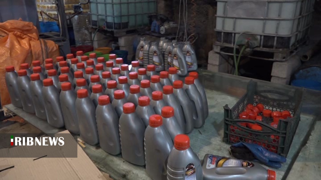 مهروموم کارگاه تولید روغن موتور تقلبی در اردبیل