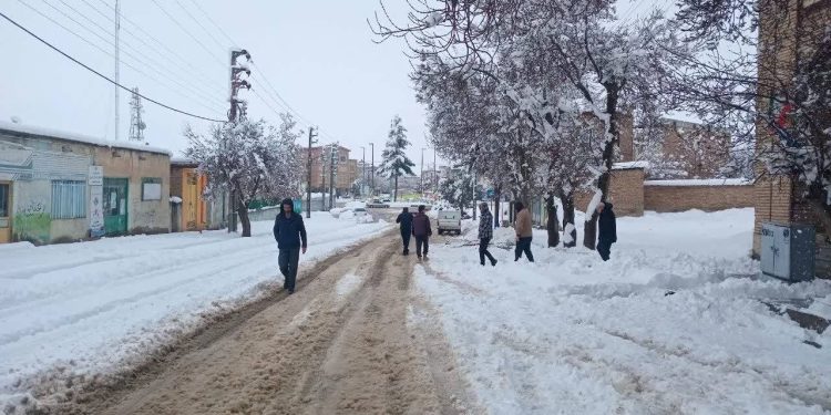 ارتفاع برف در بیله‌سوار به ۳۷ سانتی‌متر رسید