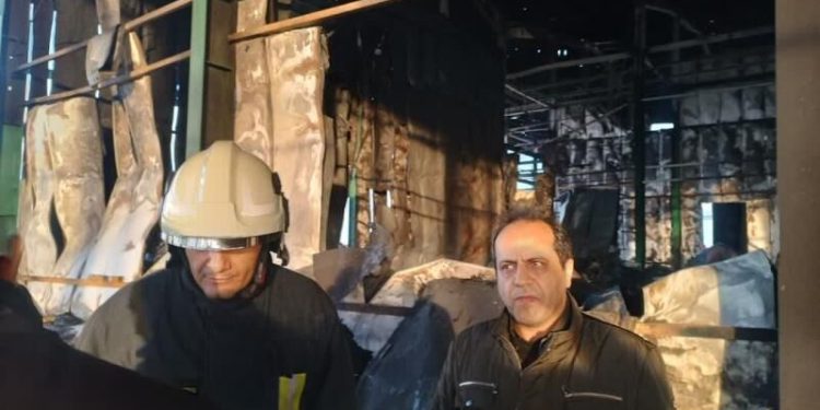 حریق کارخانه صنایع تبدیلی اردبیل مهار شد