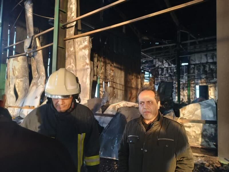حریق کارخانه صنایع تبدیلی اردبیل مهار شد