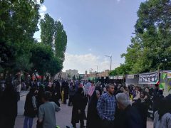 تجمع باشکوه و حماسی مردمی با شعار «ایران، ذوالفقار علی(ع)» در اردبیل